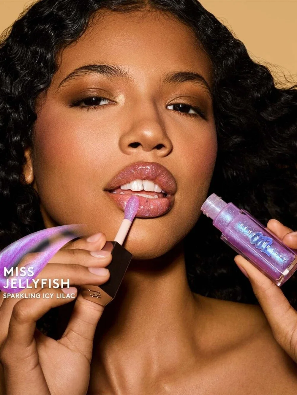 Fenty Beauty Iridescent Purple-Pink Sparkle Lip Gloss Miss Jellyfish